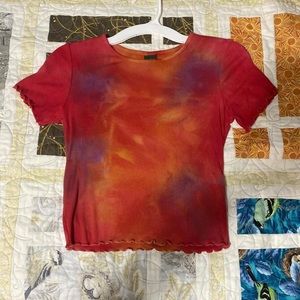 Red Tie Dye Shirt